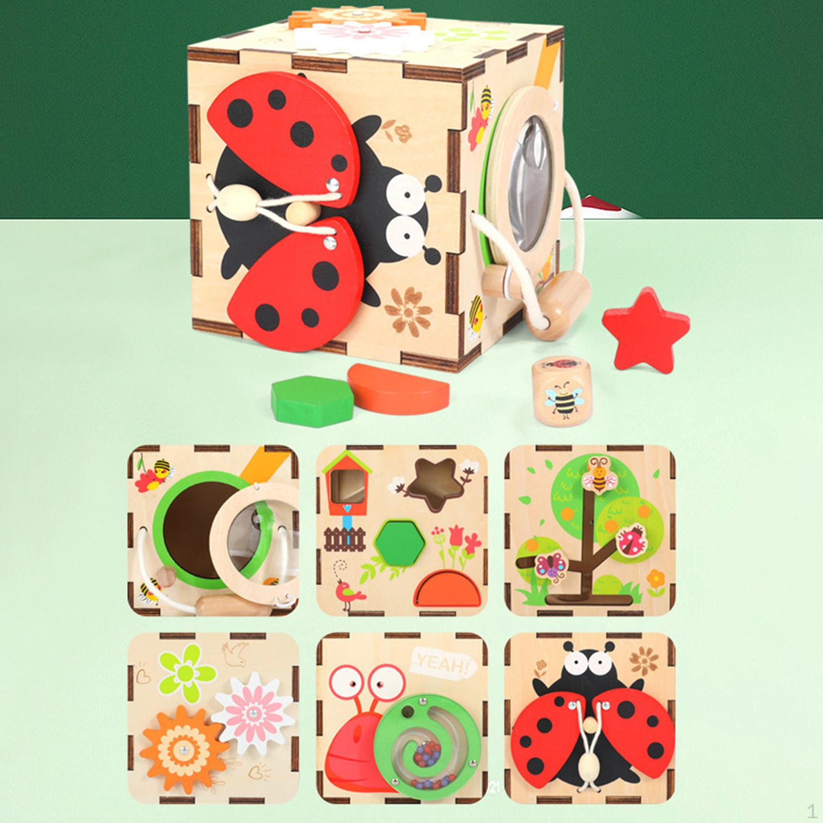 

Развивающий куб Ранняя развивающая игрушка Развитие мелкой моторики Подарок на день рождения Обучающий игровой центр для 1