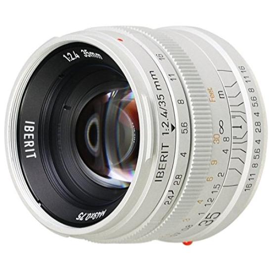 

Однофокусний об єктив KIPON IBERIT 35 мм для об єктива Fujifilm X, матовий сріблястий, f/2.4