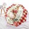 1pc Bunny Strawberries Automatic Open/close Umbrella, 8-Rib Sturdy Structure, Artistic Pattern, Compact Design, Fashion Lovers L044
