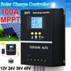 100A MPPT Solar Charge Controller with LCD Display, Used for 12V/24/36/48 Batteries, Auto Tracking, Compatible with Lead-acid Batteries