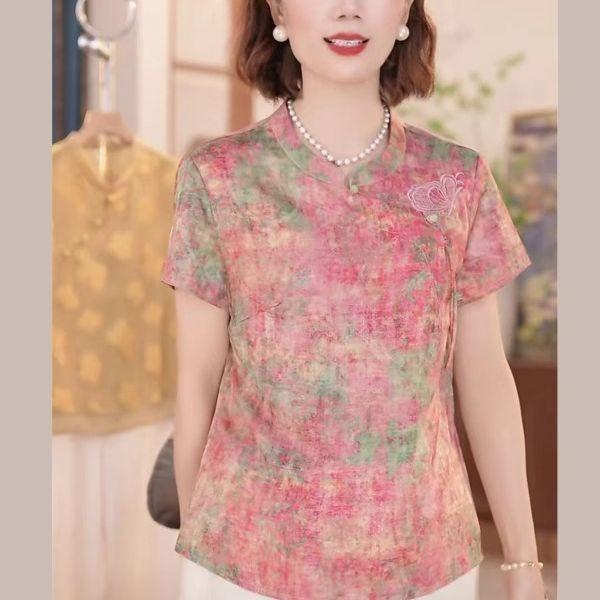 This Year's Popular Mom Temperament Shirt 2025 Summer Senior Tops Top Women