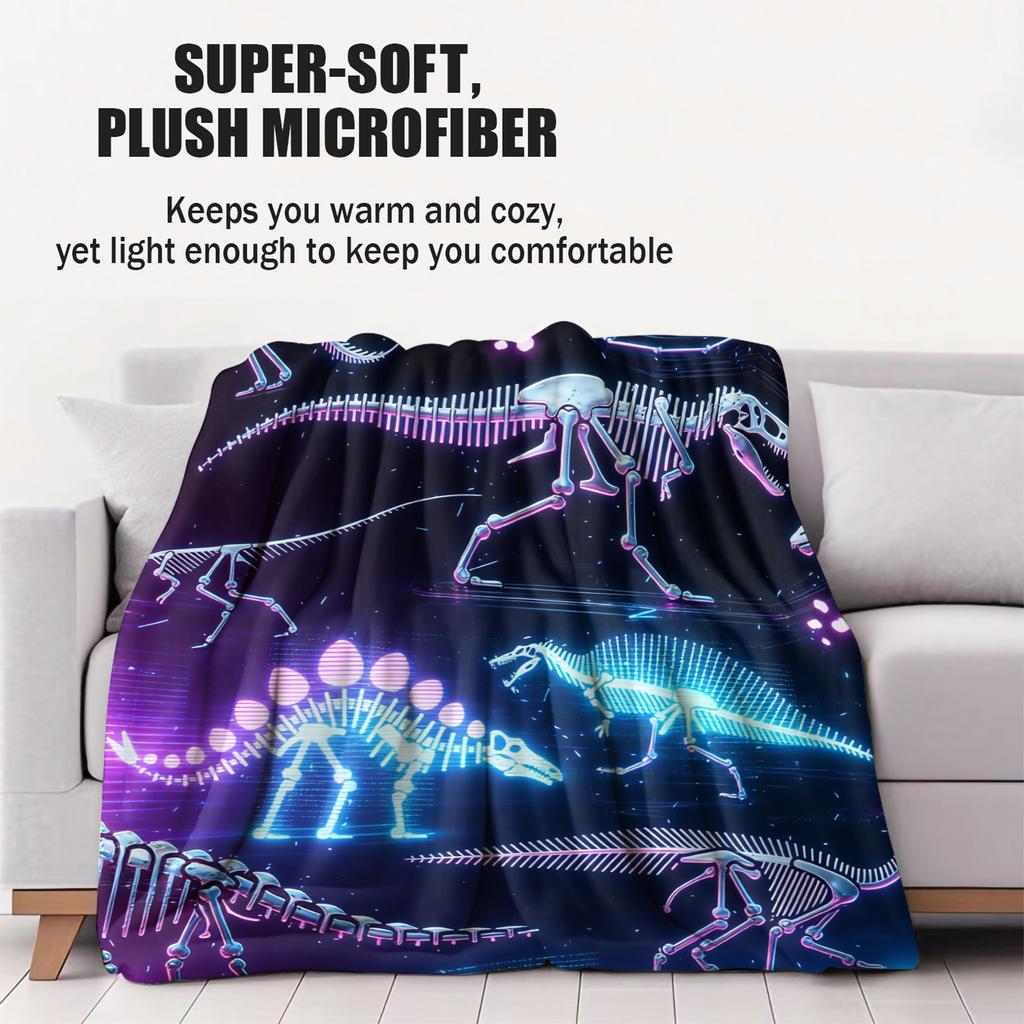 T-Rex Approved Cuddles Print Blanket Warm Comfortable Flannel Blanket Suitable for Bedrooms,Sofas, Beds,Chairs