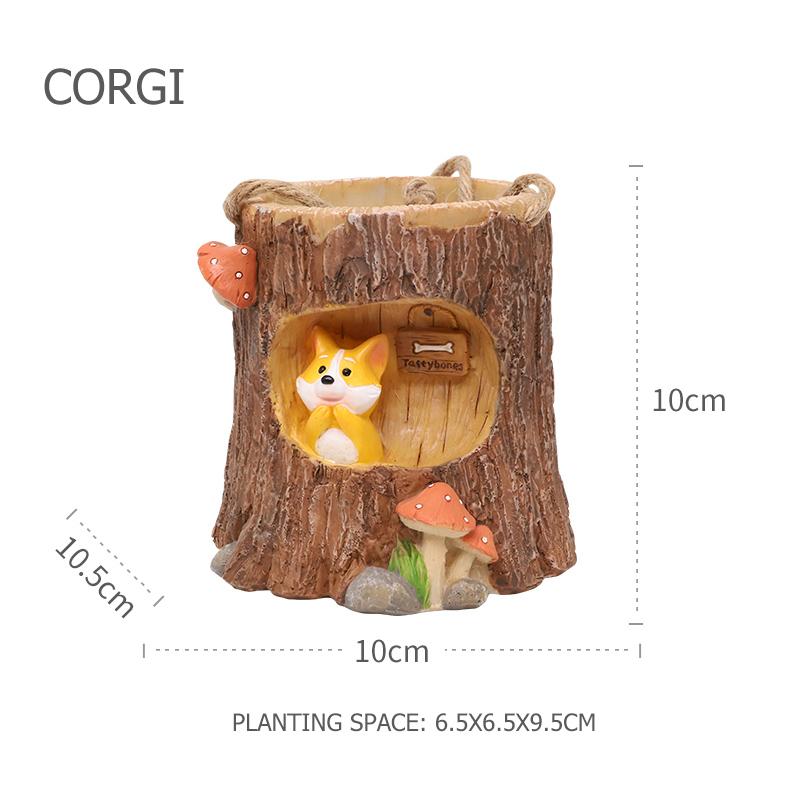 

Tree House Hanging Flower Pot, Cartoon Animal Planter for Succulent Plants Garden Pots Hanging Basket, Home Wall Decoration