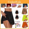 2023 Basic Estivo Donna Monocolore Due Pezzi Leggings Finti Pantaloncini Disponibili In 13 Colori