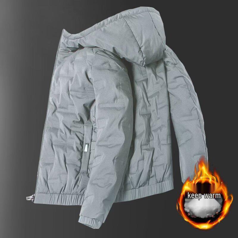 Men's Plus Size Hooded Cotton Jacket - Lightweight, Loose, and Warm for Autumn/Winter