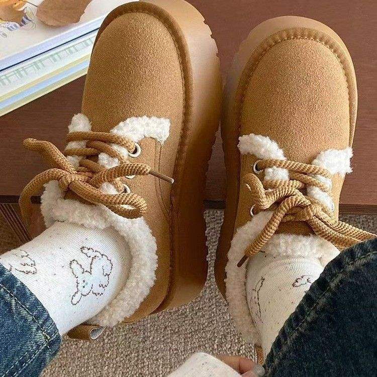 Winter thickened warm cotton shoes Winter shoes Snow boots Women's velvet snow boots Women's outer cotton shoes