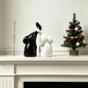 2Pcs Love Couple Elephant Modern Sculpture - Decorative Ornament - Holiday Gift Decoration - Figurative Love Ornament