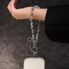 Catena per Cellulare con Perline di Cristallo di Lusso alla Moda Corta da Polso Portatile Decorativa con Fiocco Cordino Sospeso per Telefoni