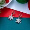 Sparkling Christmas Tree Snowflake Crystal Dangle Earrings for Women Dainty Holiday Rhinestone Earrings Party Jewelry Gifts