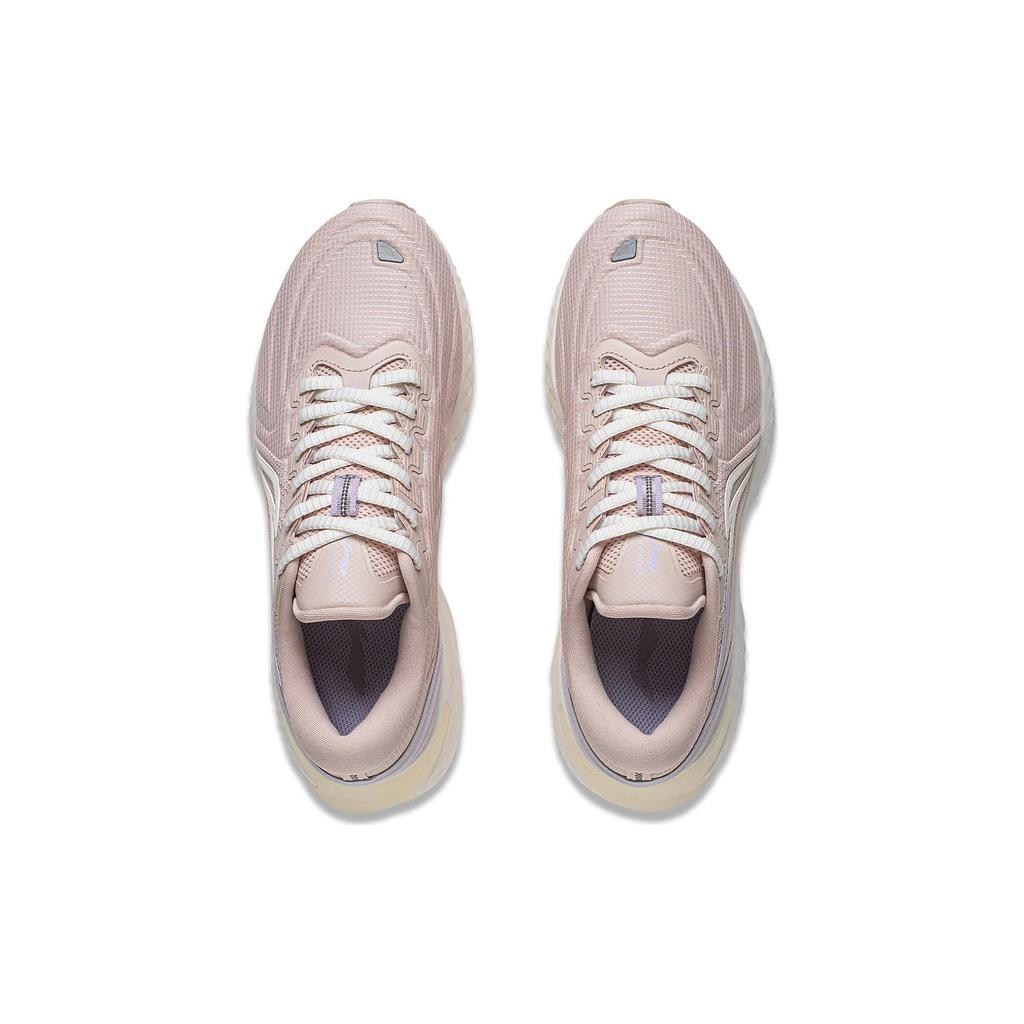 Li Ning Protective Cloud Comfortable Shock Absorption Low Top Running Shoes Women Running Shoes Pink Purple ARST058-4