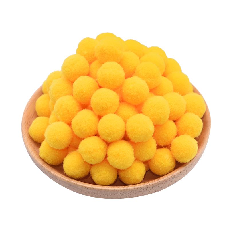 100Pcs 15-25mm Colorful Pompoms DIY Dolls Garment Handmade Material Soft Fluffy Pom Poms Ball For DIY Kids Toys Accessories