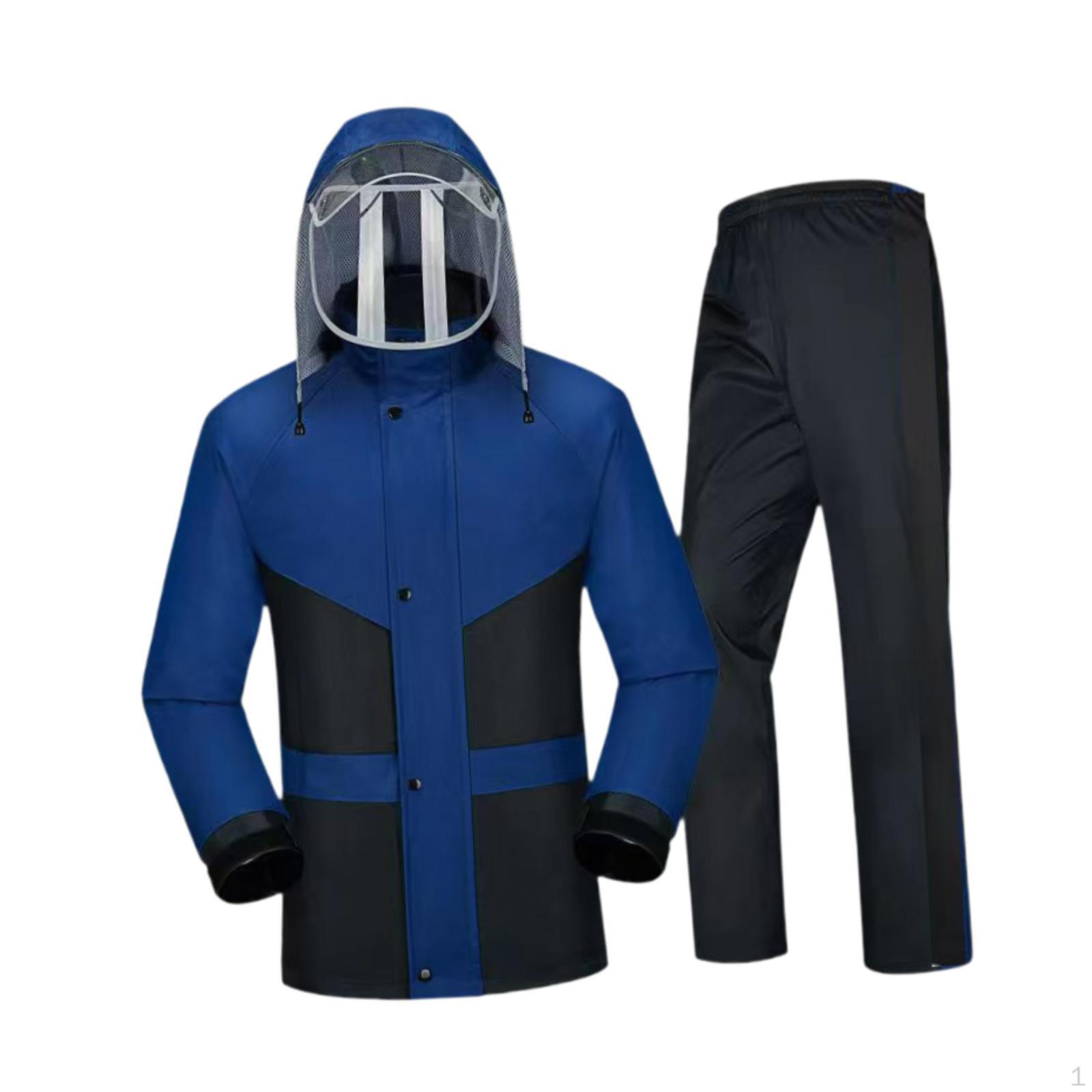 

Дождевик с эластичной талией для взрослых, светоотражающая куртка и брюки с капюшоном L