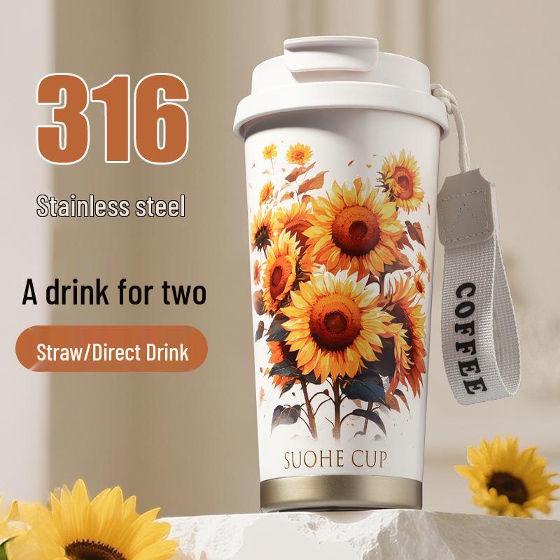 Lily of the Valley High-End Insulated Coffee Travel Mug