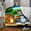 1pc Tom and Jerry Flannel Blanket - Soft Warm Throw for Home, Office, TravelL1327
