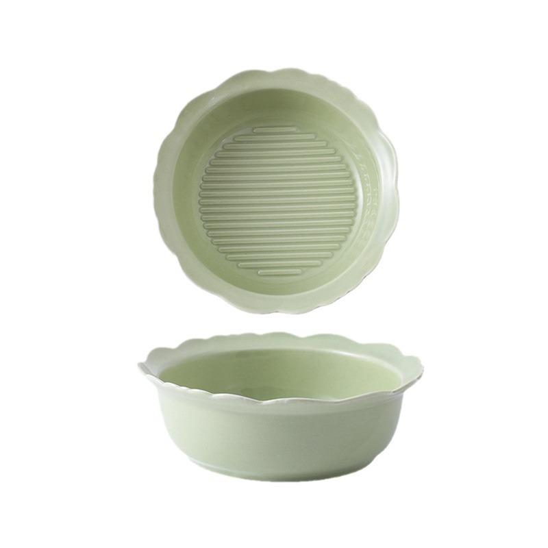 Underglaze Cream Style Tableware Dish Set Household Rice Bowl New Small Fresh New Value Rice Bowl Plate