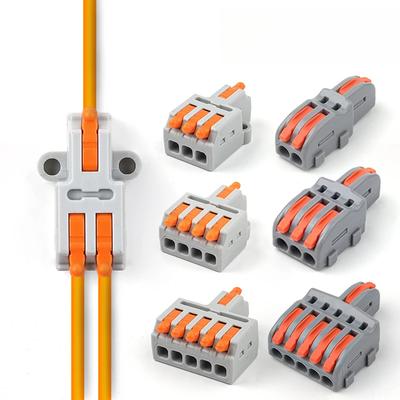 10 Adet Mini Kol Krimp Hızlı Tel Kablo Konnektörü İletken 1'den çok çıkışlı Ayırıcı İtme-Takma Birleştirme Ev Terminal Bloğu