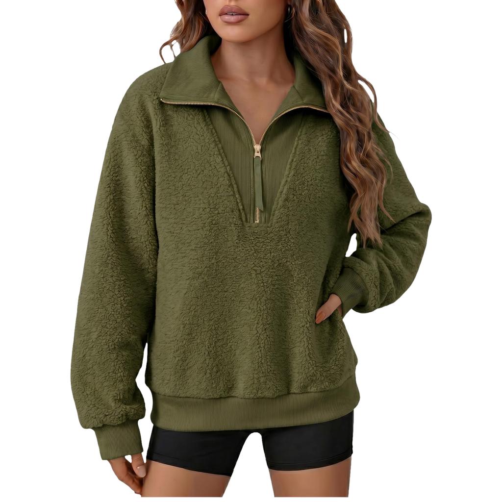 Damen Leopard Print Sweatshirt - Lässiger Lockerer Pullover mit Langen Ärmeln