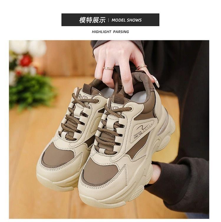 

Women s new spring and autumn thick-soled inner height-increasing women s shoes non-slip and versatile casual soft-soled sports shoes 35 чорний