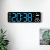 Multifunctional Weather & Alarm Wall Clock with Temperature Display