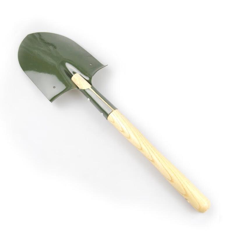 Large Wooden Handle Pointed Shovel