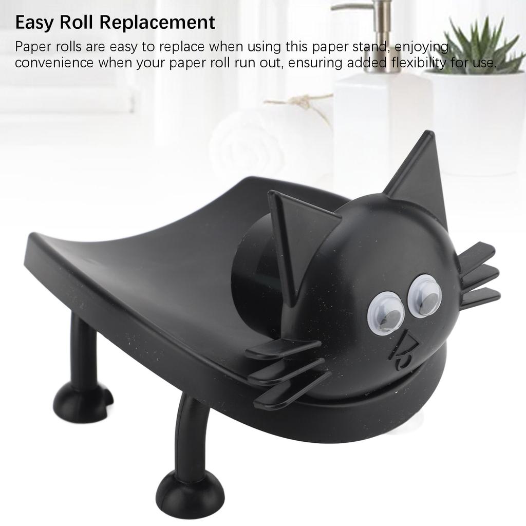 Cat Toilet Paper Holder Funny Decorative Bathroom Paper Towel Storage Holder for Office Bedroom
