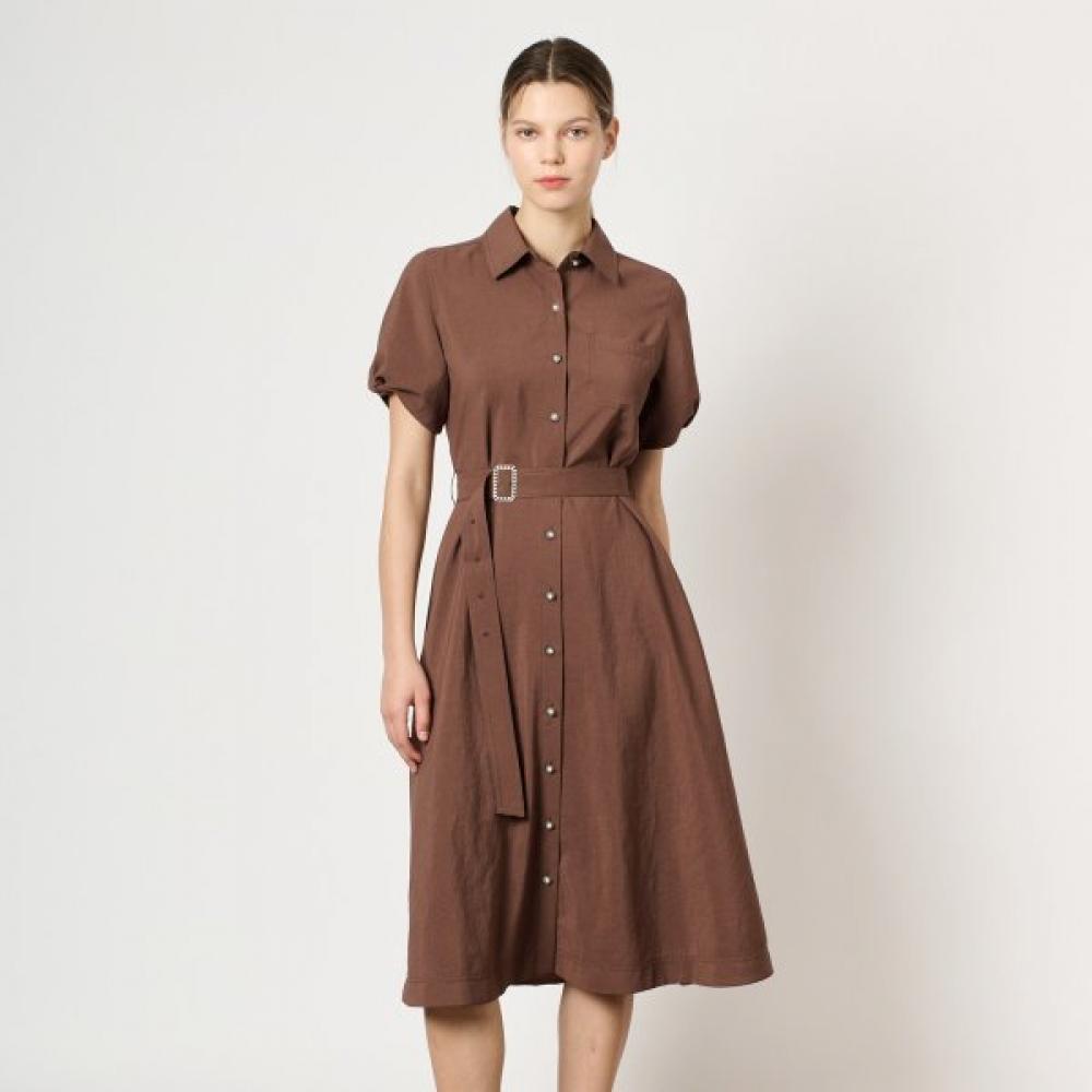 Bcbg Belted Flare Dress B4m4o620