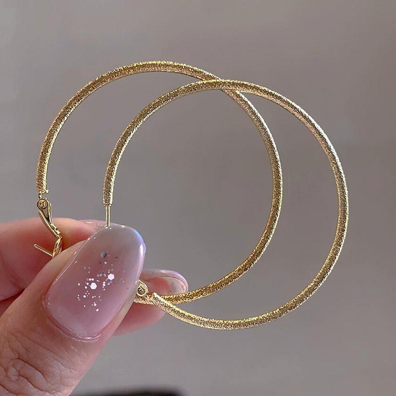 Fransız Metal Halka Küpeler - 2023 Yeni Stil, Benzersiz Mizaç, Bayanlar İçin Sade Tasarım