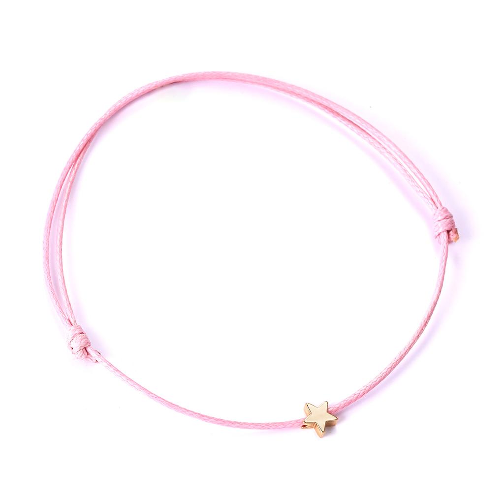 Make a Wish Crown Five-stars Cross Heart Woven Paper Card Bracelet Adjustable Lucky Red String Bracelets Femme Jewelry