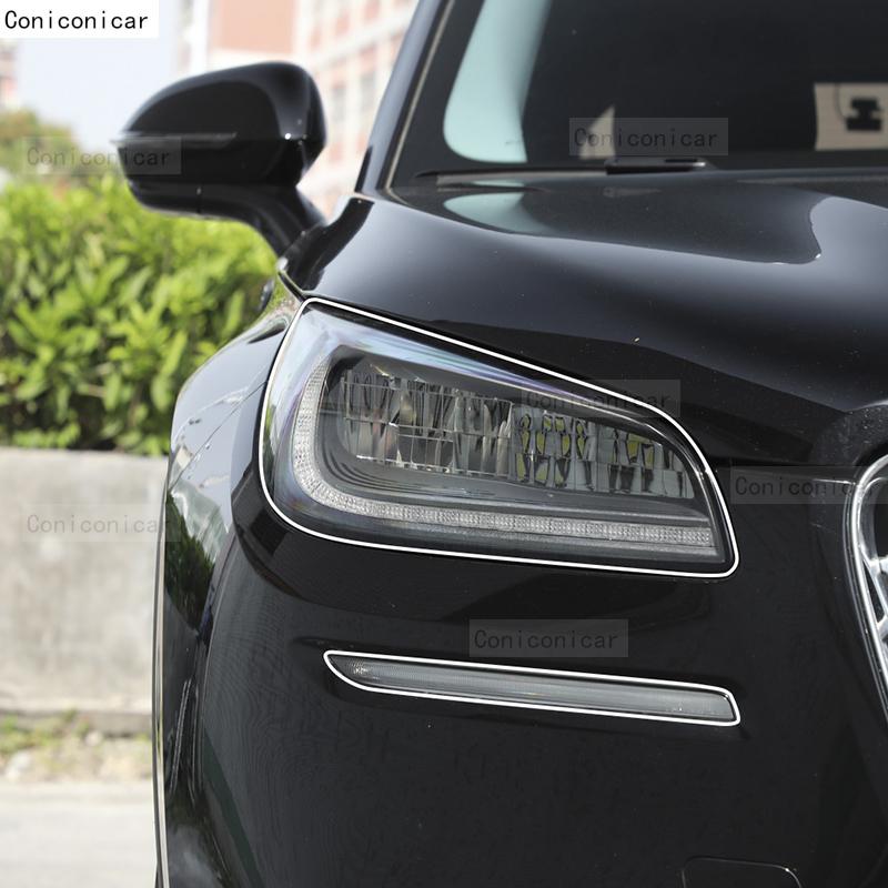 For LINCOLN Corsair 2019-2024 Car Headlight Transparent TPU Protective Cover Film Front Light Tint Change Color Sticker