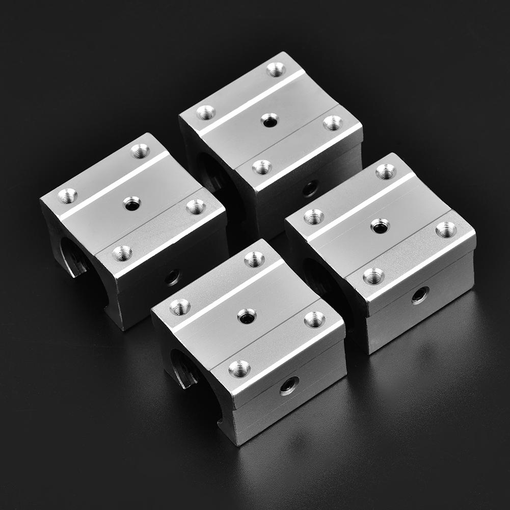 4Pcs SBR16UU 16mm Aluminum Bearing Block Slide Bushing with Open Linear Slide for CNC, with   Plating for  , Strong  Capacity