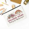 Thank You for Helping Me Grow Custom Name Makeup Bag Personalised Pencil Bags Travel Toiletries Storage Pouch Gifts for Teacher
