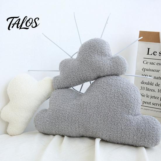Throw Pillow Cute Comfortable Touch PP Cotton Stuffed Living Room Sofa Cloud Shape Cushion Daily Use