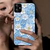 Acrylic Hard Back Shell for Samsung Galaxy A07 A06 5G 4G A05 A04 Vintage 3D Texture Flower Print Phone Case