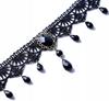 Gotycki Naszyjnik Czarna Koronka Styl Punk Damski Boho Folk Choker Retro
