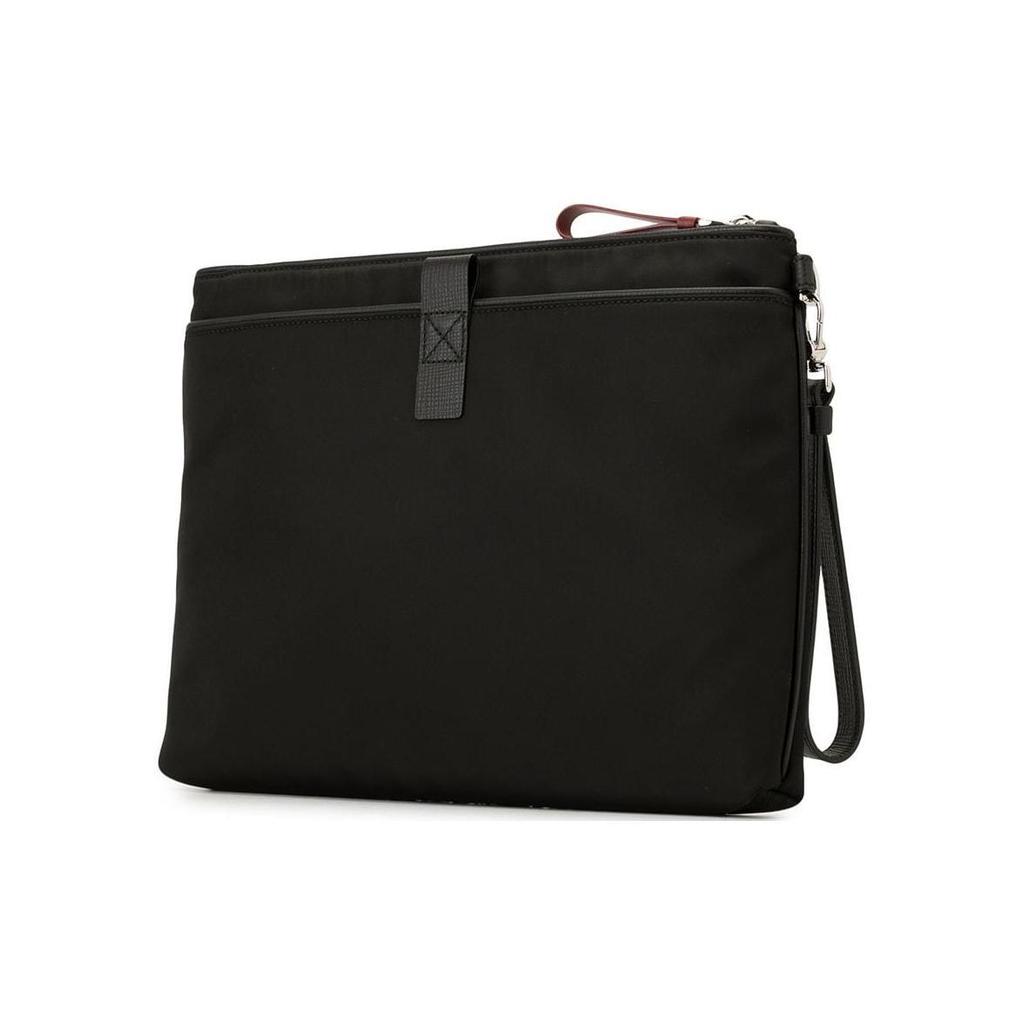Bally Nylon Simple Solid Color Clutch Bag Business Casual Leather Clutch Men clutch Black 6231787