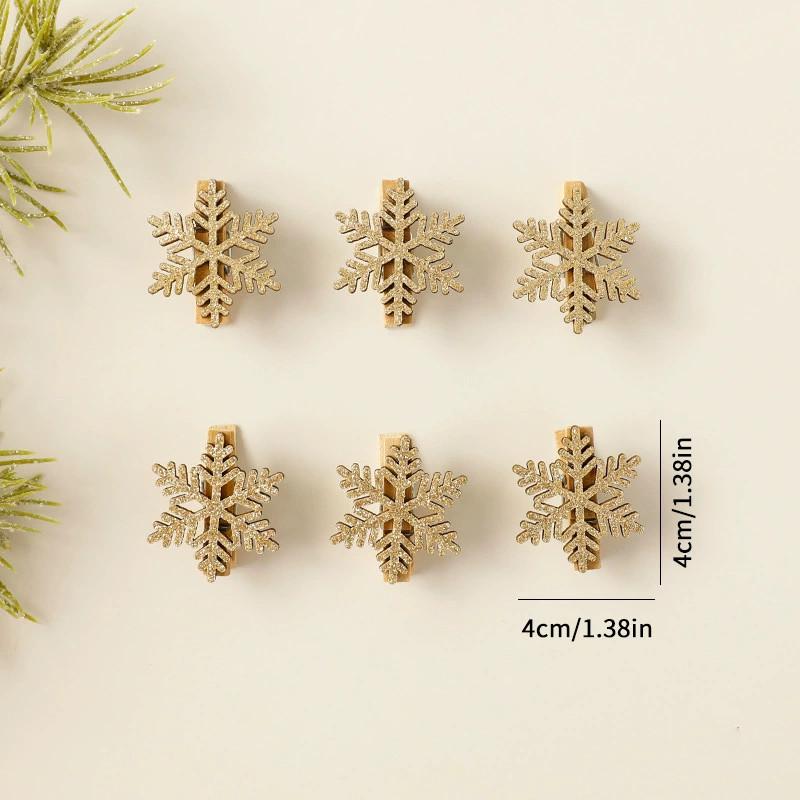Holiday Tree Ornaments Wooden Decor With Snowflake Reindeer For Christmas Gift