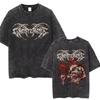Washed Vintage Rapper Ghostemane Graphic Print Tshirt Men Women Hip Hop Rap Rock Trap Metal Gothic Oversized Tshirt Streetwear