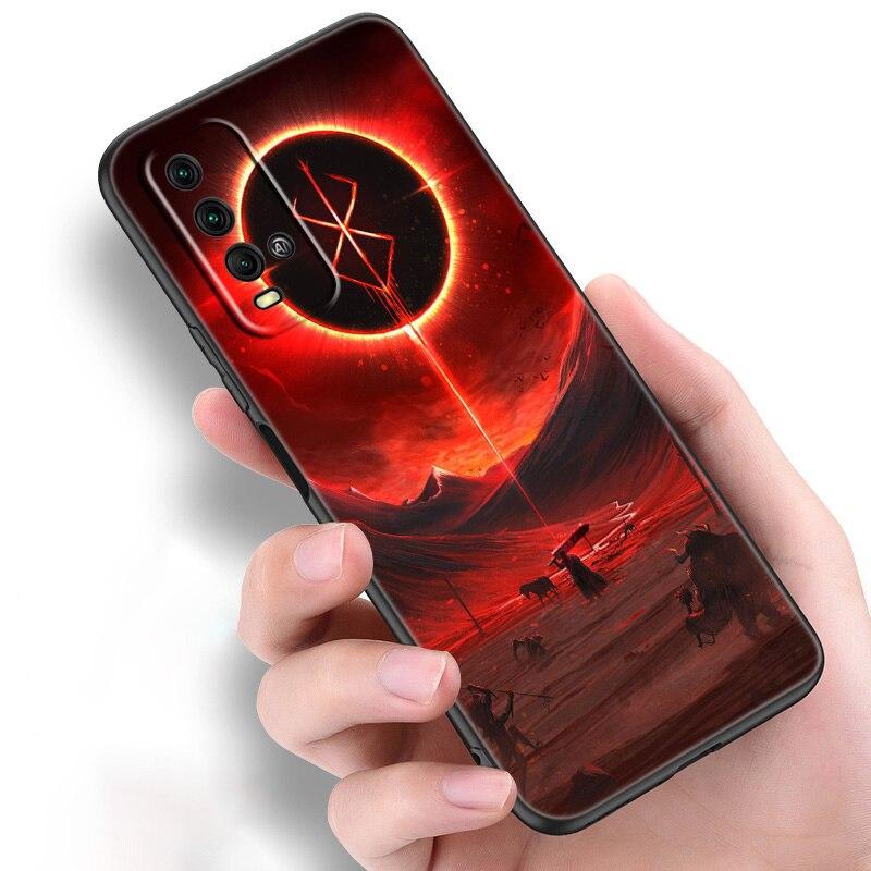 

Силиконовый чехол для телефона с аниме Berserk Guts для Xiaomi Redmi Note 11 10 9 8 Pro 11T 10T 10S 9S 8T 9 9A 9C 9T, черный чехол, чехол Redmi Note 11 Pro