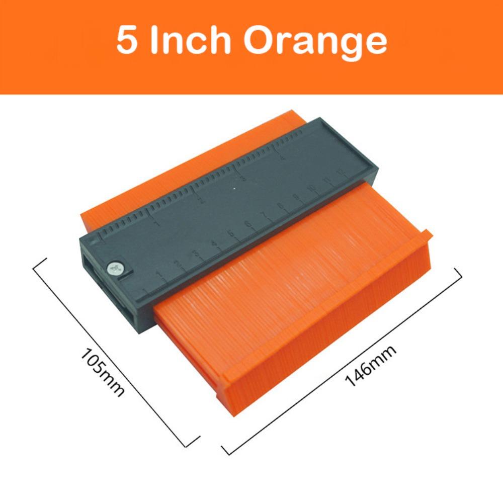 

Multifunctional Curved Ruler Red Orange Shape Duplication New Outline Sampler 5 Inch Orange
