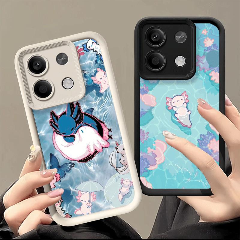 Phone Case for Xiaomi Redmi Note 15 14 13 Pro Plus Axolotl Cartoon Cute Shell 12S 11 11S 11T 5G 14S Soft Silicone Funda