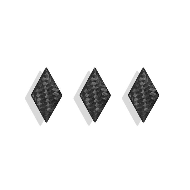 1ks Carbon Fiber Carbon Fiber Carbon Center Emblém Nálepka pro Outlander RalliArt ASX Pajero Lancer interiérový dekor