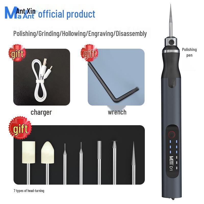 Electric Handheld Wood Carving & Polishing Tool - Mini Grinder & Engraving Pen