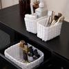 3pcs Handmade Straw Woven Soft Round Paper Rope Storage Basket for Organizing Decorative Storage Bins Office Storage Box