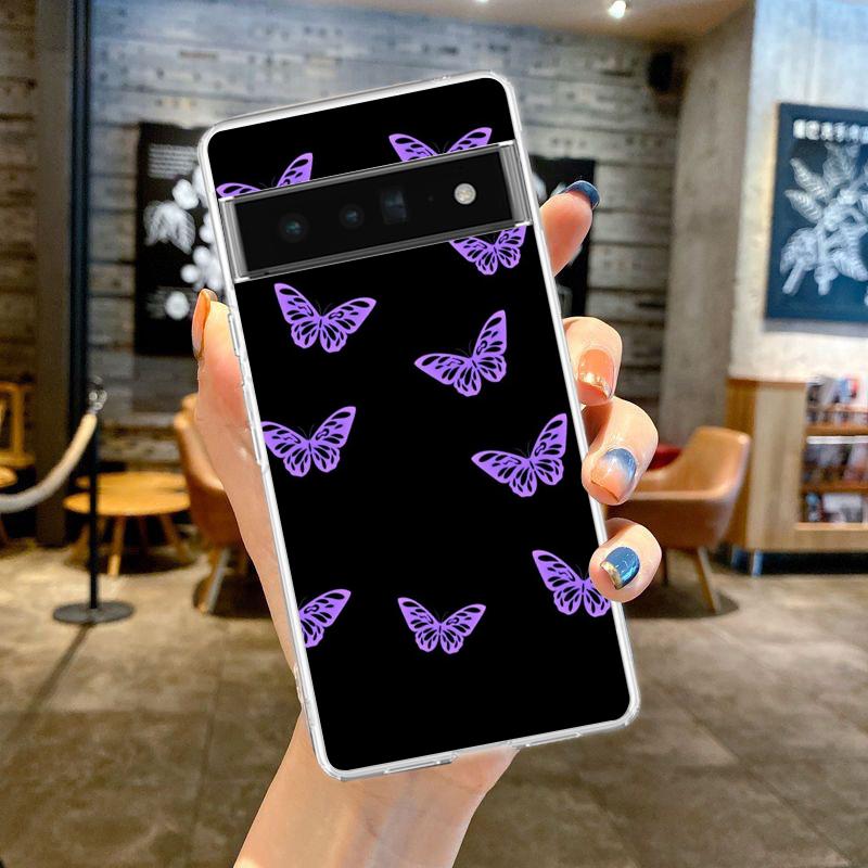 infinity on Purple For Google Pixel 8 7 6 Pro 6A 5 4 5A 4A 3A XL 5G Phone Case Silicone Shockproof Soft Transparent Cover Fundas
