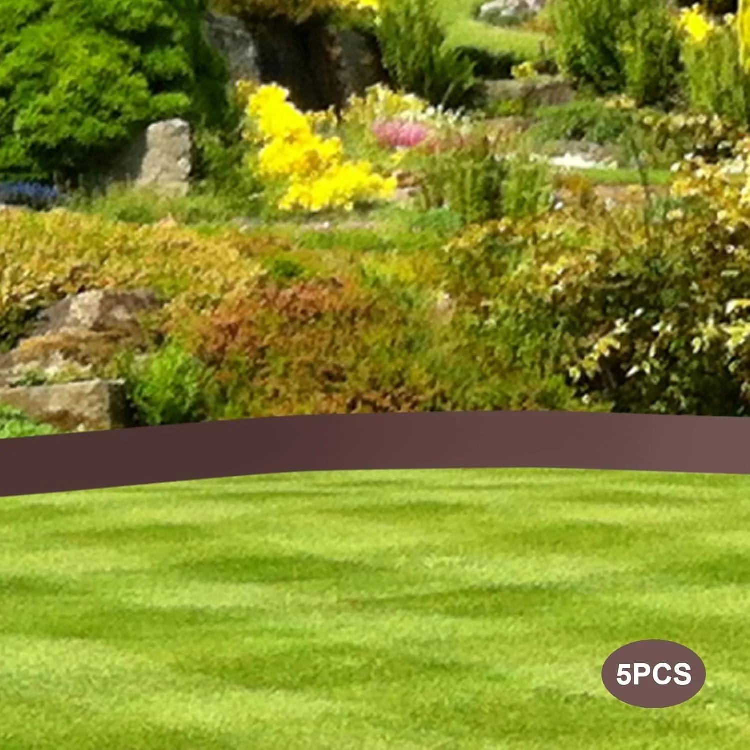 

16 футов Стальное ландшафтное ограждение Сверхпрочный газонный бордюр Край Задний двор Барьер для садов, дорожек, газонов, открытых патио (коричневый) United States