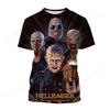 Horror Movie Hellraiser 3d Print T-shirt Men Women Fashion Breathable Short Sleeve Tops Tees Halloween Tshirt Men Clothing Child