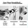 ABS Adjustable Shower Head Holder Shower Holder Clamp Showerhead Rail Slide Bracket Bathroom Accessories Rotation Hook Design