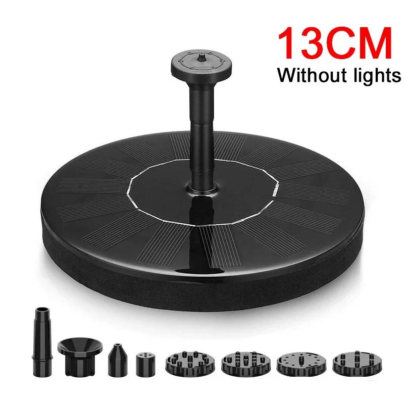 Fountain Light 7 Colors LED Light Solar Fountain Light Rotating Fountain 3W 6 Nozzle Water Pump Outdoor Bird Bath Garden