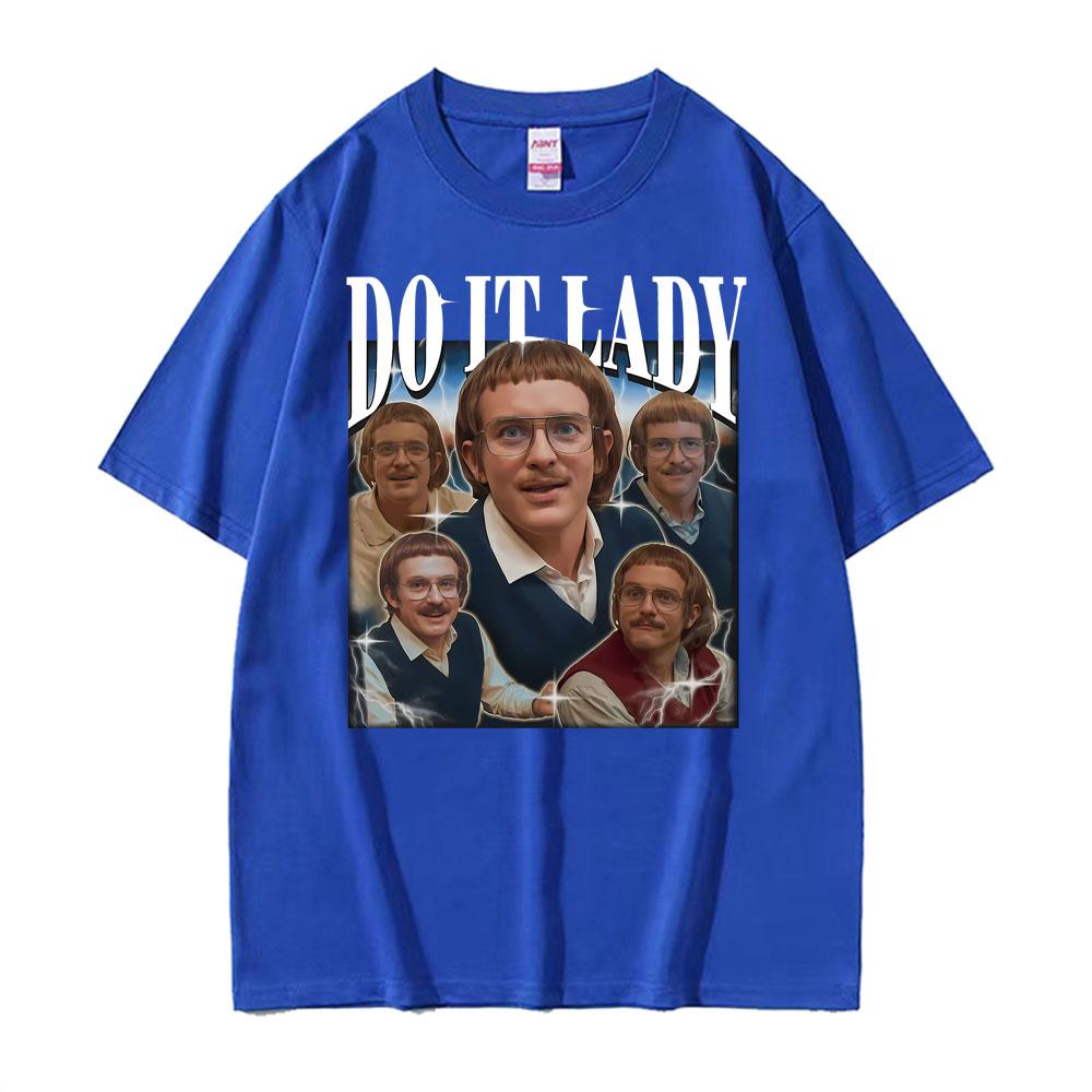 Do It Lady Meme Chit Retro Lustig Klassischer Print T-Shirt Unisex Damen Mode Übergroße T-Shirts Kurzarm Gemütliches T-Shirt Streetwear