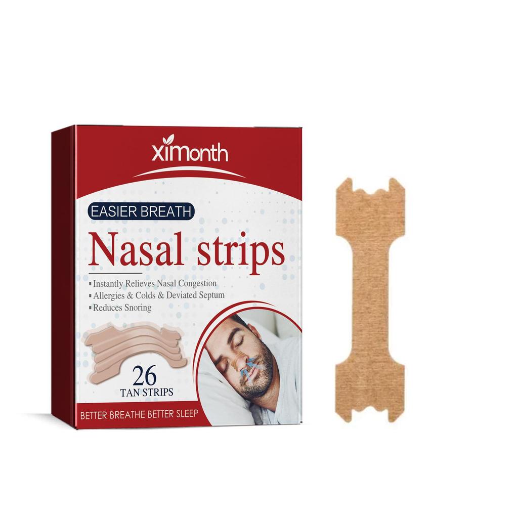 XIMONTH Nursing Nasal StripNighttime Sleeping ConditionDiscomfortOpen MouthSnoringSnoring Nursing Nasal Strip